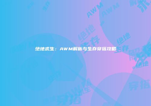 绝地求生：AWM解析与生存穿搭攻略