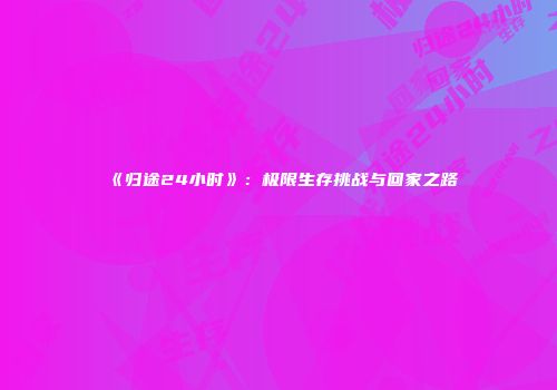 《归途24小时》：极限生存挑战与回家之路