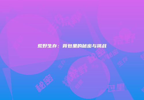 荒野生存：背包里的秘密与挑战