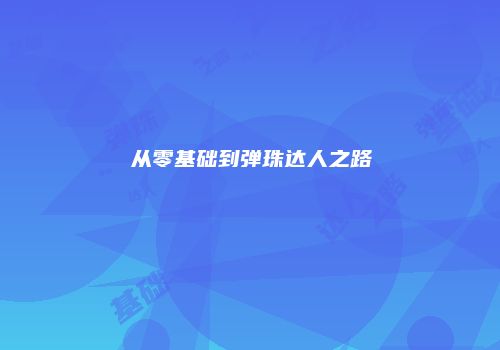 从零基础到弹珠达人之路