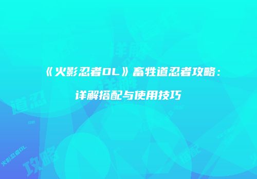 《火影忍者OL》畜牲道忍者攻略：详解搭配与使用技巧