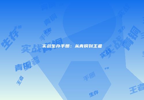 实战生存手册：从青铜到王者