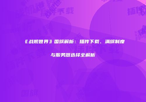 《战舰世界》国旗解析：插件下载、满旗制度与服务器选择全解析