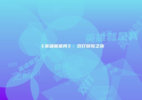 《英雄就是我》：双打冒险之旅