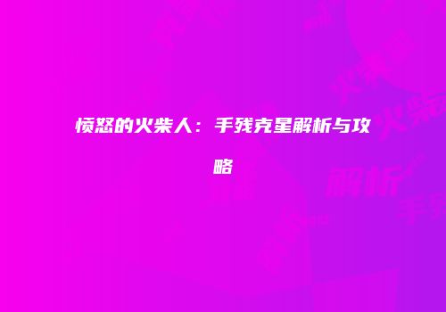 愤怒的火柴人：手残克星解析与攻略