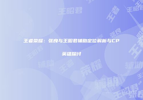 王者荣耀：张良与王昭君辅助定位解析与CP英雄探讨