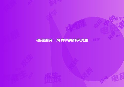 电磁迷城：风暴中的科学求生