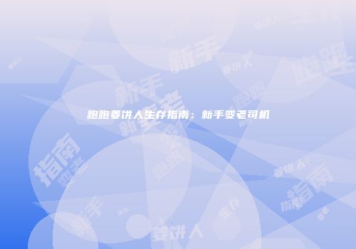 跑跑姜饼人生存指南：新手变老司机