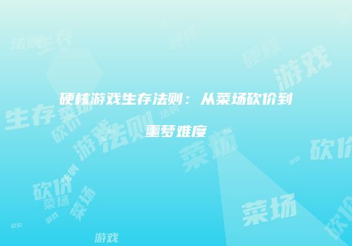 硬核游戏生存法则：从菜场砍价到噩梦难度