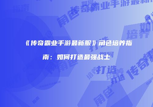 《传奇霸业手游最新服》角色培养指南：如何打造最强战士