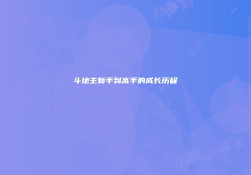 斗地主新手到高手的成长历程