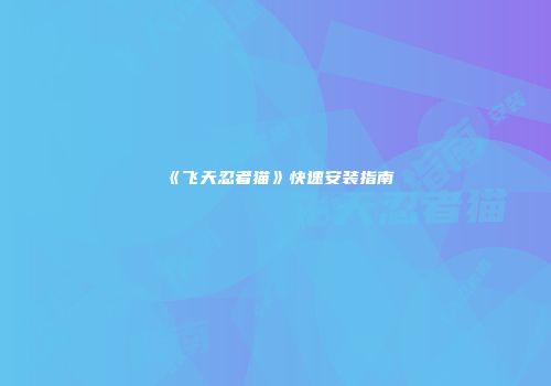 《飞天忍者猫》快速安装指南