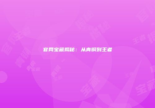 官网宝藏揭秘：从青铜到王者