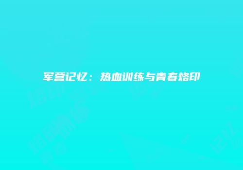 军营记忆：热血训练与青春烙印