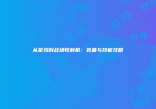 从菜鸡到战场收割机：装备与技能攻略