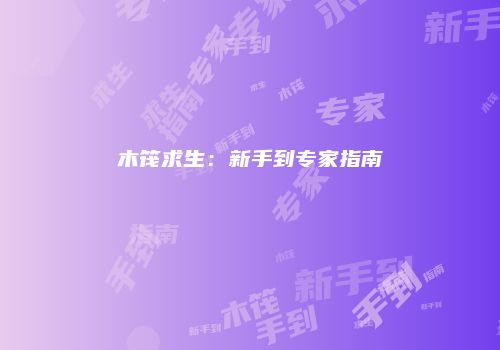 木筏求生：新手到专家指南
