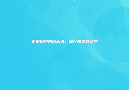 新浪围棋棋谱解说：提升棋艺的利器