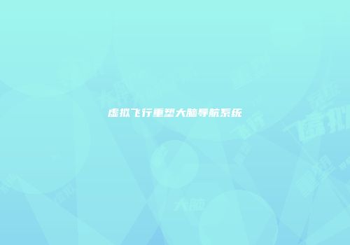 虚拟飞行重塑大脑导航系统