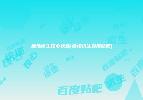 绝地求生良心快递(绝地求生百度贴吧)