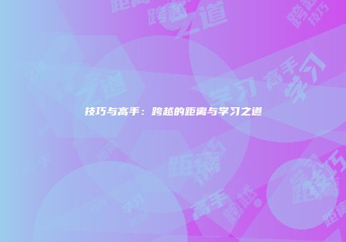 技巧与高手：跨越的距离与学习之道
