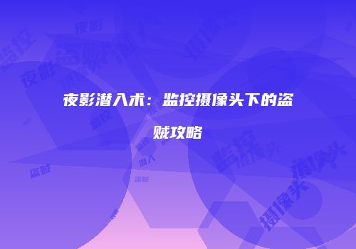 夜影潜入术：监控摄像头下的盗贼攻略