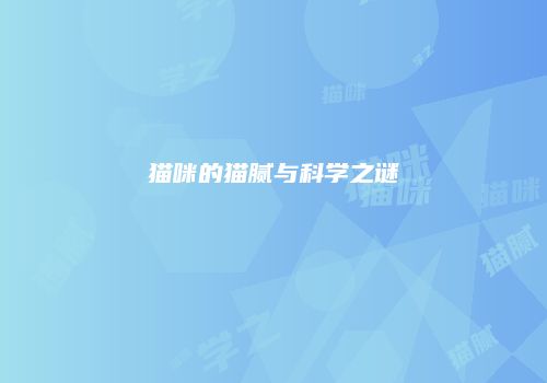 猫咪的猫腻与科学之谜